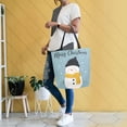 thumbnail image 6 of Large Canvas Bag 13.5x5.1x15 Inch Canvas Bag Shopping Canvas Bag Suitable For Outing Shopping Travel Out Of Large Capacity Storage Cute Merry Christmas Snowman, 6 of 9