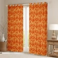 thumbnail image 2 of Feelyou Orange Boho Damask Curtains Pack of 2 (42x84 Each), Gothic Bat Curtains Blackout, 2 of 6