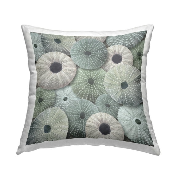 Stupell Industries Sea Urchins Pattern Square Decorative Printed Throw Pillow, 18 x 18