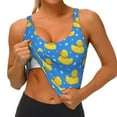 thumbnail image 3 of Pofeuu Cute Yellow Rubber Ducks Print Sports Bra for Women Sexy Vest Yoga Running Gym Fitness Crop Bras Tops-Medium, 3 of 8
