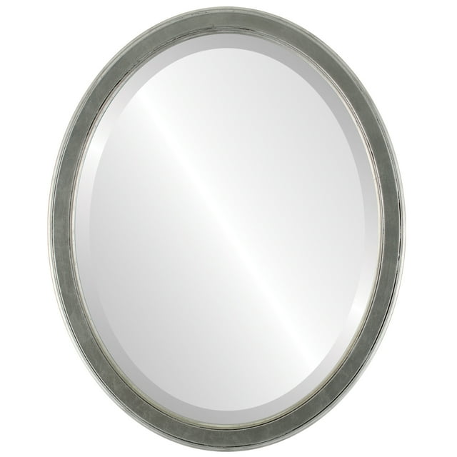 Miroir Encadré Toronto - Feuille d'Argent avec Antique Noir