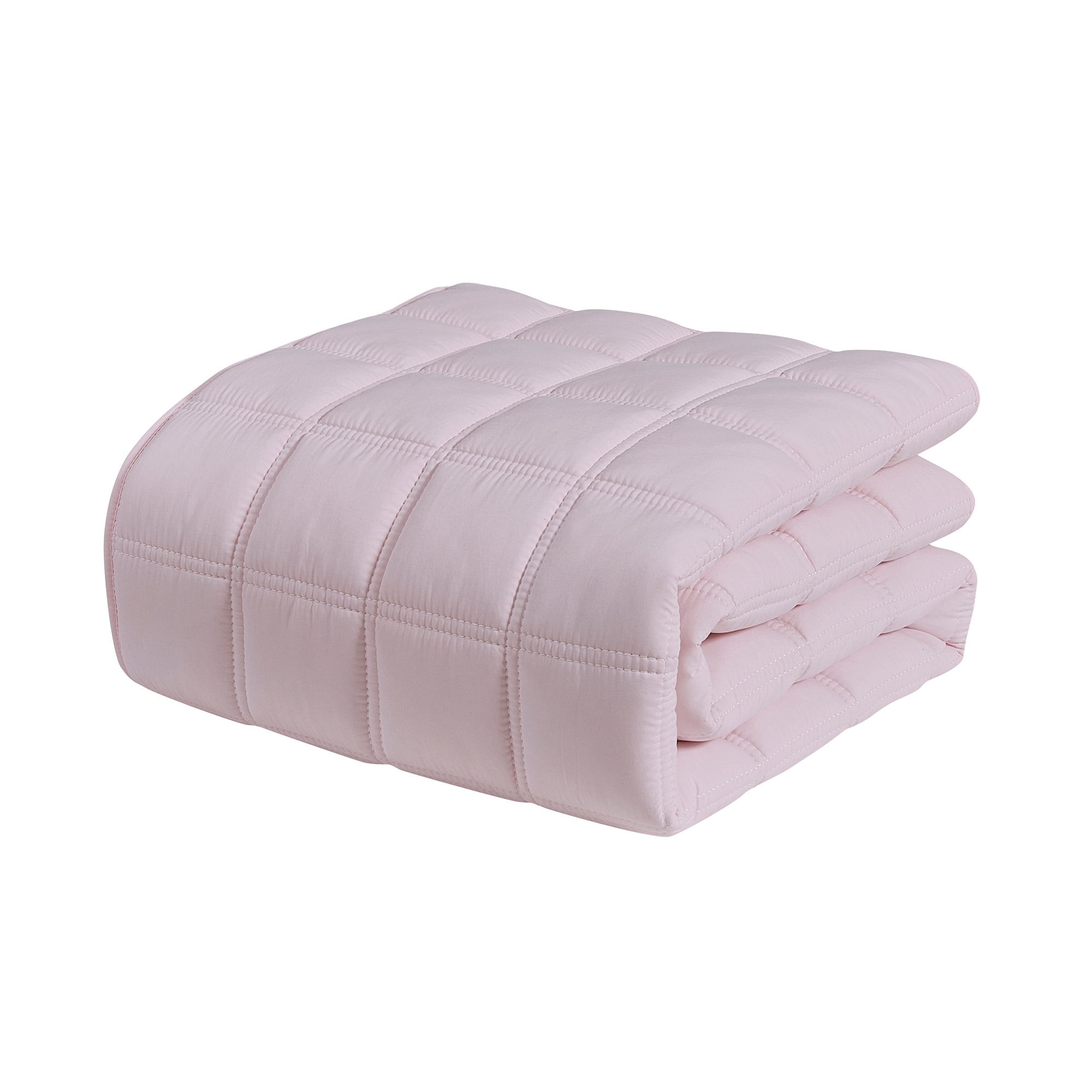 Lightweight Down Alternative All Season Oversized Comforter, Pale Pink - King