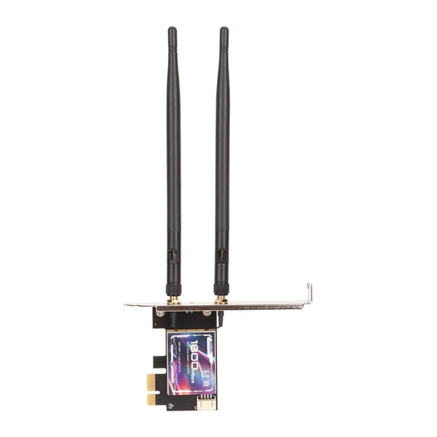 Dongle WiFi PCIe, Bluetooth 5.2 802.11AX Adaptador De Tarjeta De Red PCIe WPA3 De Doble Banda Latencia Ultrabaja AX1800 Antena Dual 6dBi Para PC