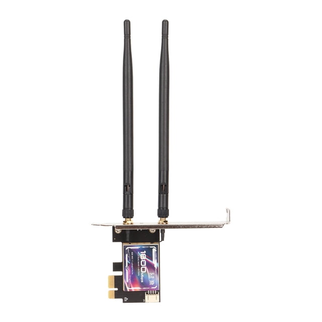Dongle WiFi PCIe, Bluetooth 5.2 802.11AX Adaptador De Tarjeta De Red PCIe WPA3 De Doble Banda Latencia Ultrabaja AX1800 Antena Dual 6dBi Para PC