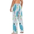 thumbnail image 5 of Hippos with Flowers Men's Pajama Pants Lightweight Sleepwear Bottom Lounge Pants, 5 of 6