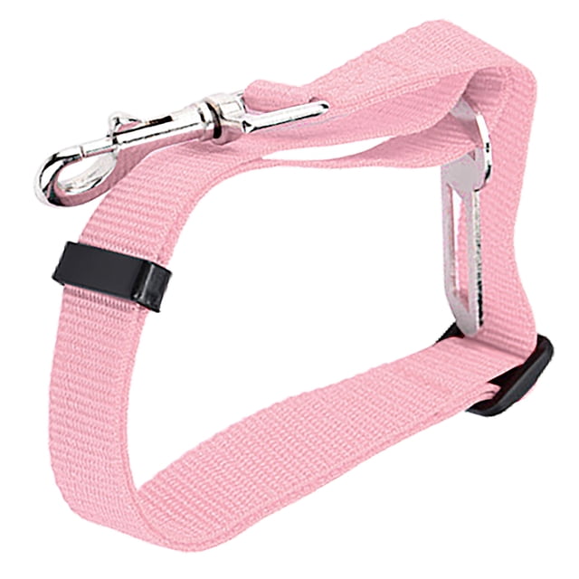 Cinturón de seguridad para perros 1 pulgada de ancho 17,7 a 28,3 pulgadas Cinturón de seguridad retráctil de nailon resistente de aleación ABS para asientos de vehículos Seguridad Rosa