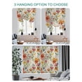 thumbnail image 4 of Summer Botanical Tie Up Curtains for Windows 54 Inch Length Balloon Curtains Kitchen Adjustable Balloon Window Shade Vintage Watercolor Flower Palnt Tie Up Valance Bathroom Curtain Window 42"x54", 4 of 6
