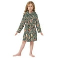 thumbnail image 6 of FORMRS Niños Bathrobe Unisex Hooded Robe Soft Plush Pajamas Sleepwear, Size 2-3T, Christmas Bows, 6 of 7