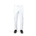 thumbnail image 3 of Men's White Tuxedo Pants Slim Fit Satin Line Formal Dress Slacks Flat Front, 3 of 4