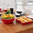 thumbnail image 2 of Set Ensaladera y Botanero 2 en 1 Resistente | Organizador de Botanas con Compartimentos | Ideal para Fiestas, Cocina, Picnics y Snacks en Casa | Práctico, Ligero y Duradero (Rojo), 2 of 4