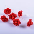 thumbnail image 4 of VONKY 6pack/lot Wide Application Wedding Flower With Fashionable Style Easy To Flower Hair Clips red 1Set, 4 of 6