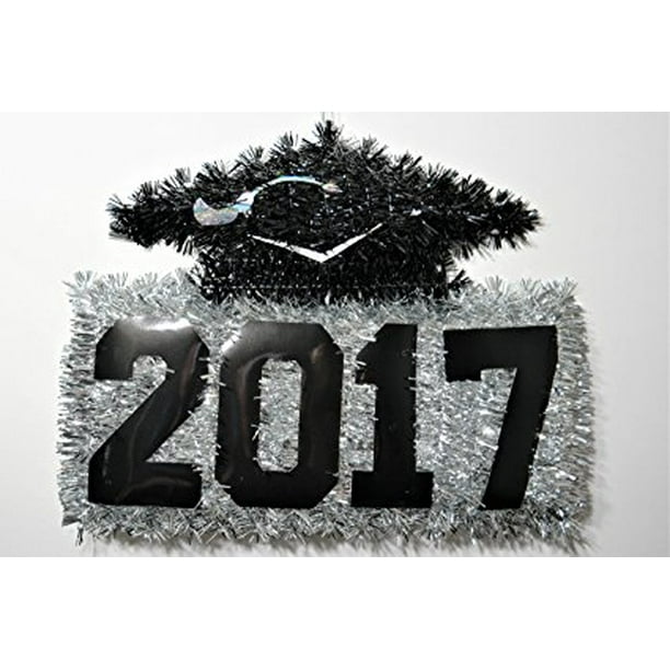 2017 Graduation Black Tinsel Decoration