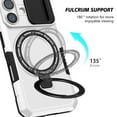 thumbnail image 6 of Decase for iPhone 16 Case with Camera Slide Cover,Compatible with Mag-Safe,with Magnetic Ring Kickstand, Military Grade Heavy Duty Case for iPhone 16 6.1" 2024,White, 6 of 10