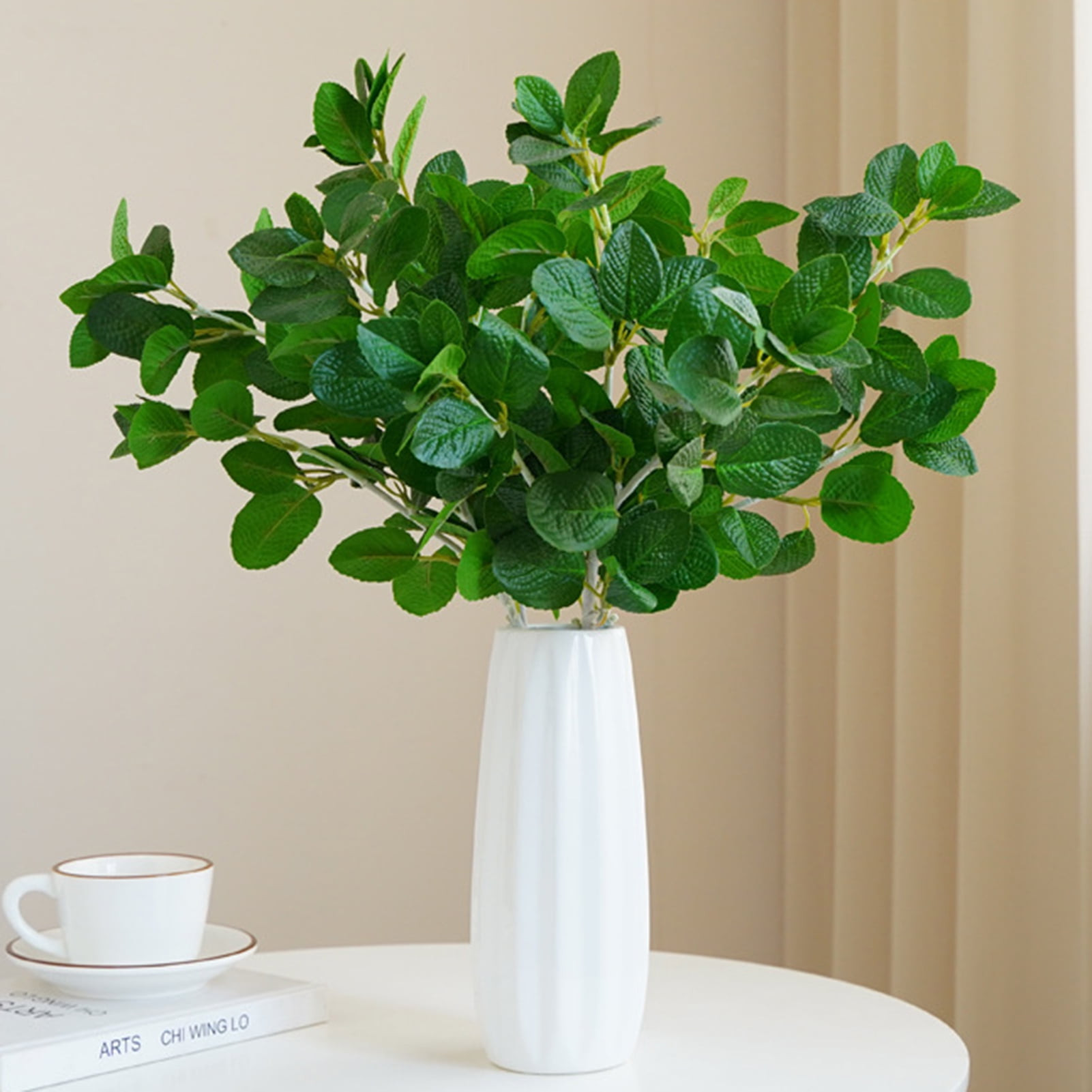 Travelwant Real Touch Leaf Artificial Eucalyptus Stem Faux Eucalyptuses