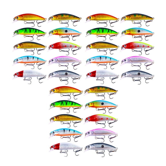 HENGJIA Fishing Lures, Jerkbait for Bass Fishing Minnow Lure Set Fishing Hard Baits Swimbaits Topwater Lures for Trout Bass Perch Fishing,30pcs