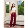 thumbnail image 3 of HEARTNICE Womens Cotton Pajama Pants, Buttery Soft Lounge PJ Bottoms with Pockets Sleepwear,(Burgundy,S), 3 of 5
