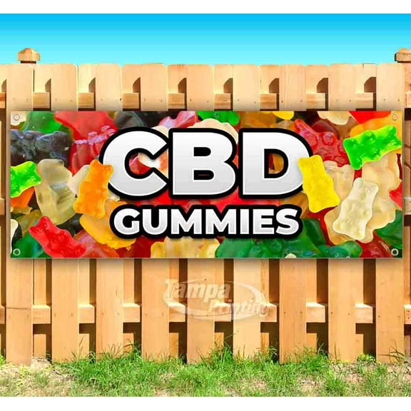 CBD Gummies 13 oz Vinyl Banner With Metal Grommets