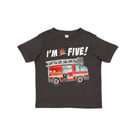 

Inktastic I m 5 Fire Truck 5th Birthday Gift Toddler Boy or Toddler Girl T-Shirt
