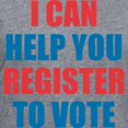 thumbnail image 3 of CafePress - I CAN HELP YOU REGISTER TO VOTE VOLUNTEER VOTER T - Women's V-Neck Dark T-Shirt, 3 of 4
