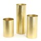 thumbnail image 1 of Koyal Wholesale Brass Brushed Metal Cylinder Vases, Candle Holders Set of 3, 1 of 4