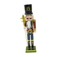 thumbnail image 5 of Kokiya Christmas Decoration Countertop Mantle Party Handmade Wood Nutcracker Figure Red Clothes, 5 of 9