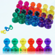 thumbnail image 1 of Imanes de colores para pizarra blanca - Juego de 24, divertidas chinchetas magnéticas para oficina, cocina, mapas e imágenes, potentes imanes para refrigerador, 1 of 5