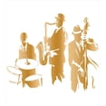 thumbnail image 3 of Music Duvet Cover Set, Vintage Style Illustration of Jazz Band Playing the Blues Music Home Vibes Art, Decorative 3 Piece Bedding Set with 2 Pillow Shams, King Size, Sand Brown White, by Ambesonne, 3 of 3