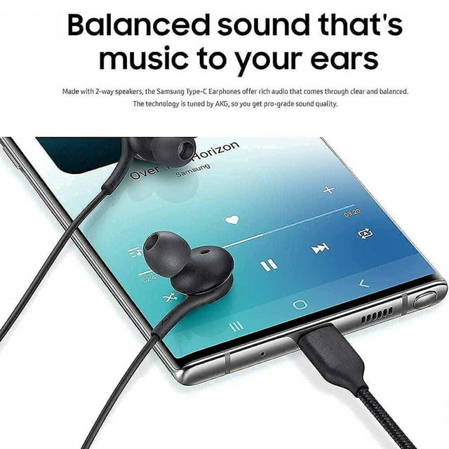 JLLOM  For Samsung Type-C Headphones Headset Earphones Earbuds For Galaxy S9 S8 Us