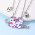 thumbnail image 5 of HOOUN 2Pcs/set Cute Cartoon Cat Shape Pendant Chain Best Friends Necklace Jewelry G:yq, 5 of 8