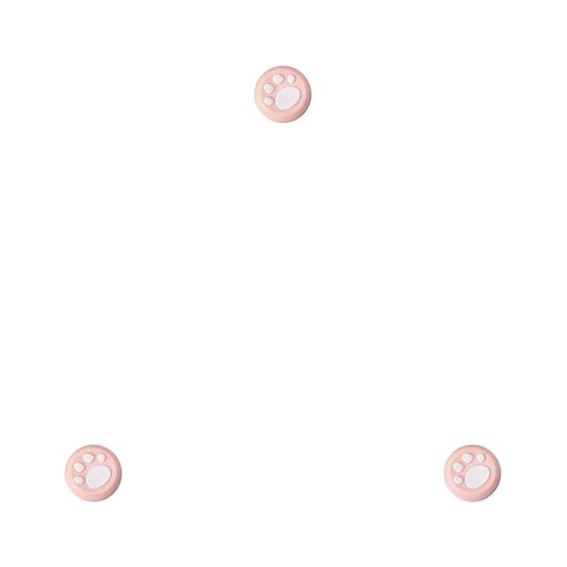 Tapas de agarre Injueey para pulgar Cómodo Antideslizante Reemplazo perfecto blanco sobre rosa