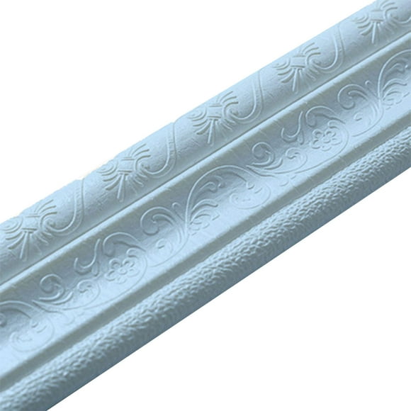 Fiudx Tira Autoadhesiva de Pared, Diseño de Relieve Tridimensional, Espuma de Pe Suave, Fácil de Instalar, Multifunción, para Reparaciones Del Hogar y Decoración de Paredes, 2,3 Metros de Largo.