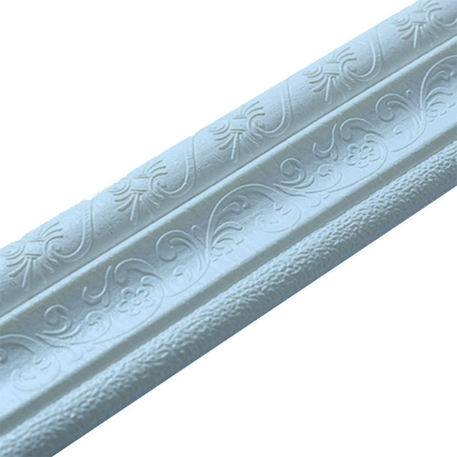 Fiudx Tira Autoadhesiva de Pared, Diseño de Relieve Tridimensional, Espuma de Pe Suave, Fácil de Instalar, Multifunción, para Reparaciones Del Hogar y Decoración de Paredes, 2,3 Metros de Largo.