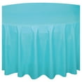thumbnail image 3 of Way to Celebrate! Teal Plastic Round Tablecloths, 84in, 2ct, 3 of 7