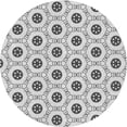 thumbnail image 1 of Ahgly Company Tapis Rond Lavable en Machine Intérieur Transitionnel Gris Platine, 7 Pieds Rond, 1 of 7