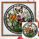 thumbnail image 2 of Hilo Algodón Ecológico Bordado Arte Cruz Mariposa Vitral Contado 18 Quilates, 2 of 9