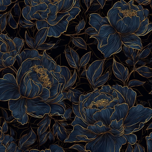 Peel and Stick Wallpaper 17.7in x 9.8ft Elegant Floral Dark Gold Contact Paper Vinyl Waterproof Self Adhesive Wall Paper for Bedroom Shelf Cabinet Renter Friendly