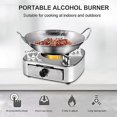 thumbnail image 2 of Estufa de alcohol para acampar en interiores: quemador de alcohol para acampar, estufa de combustible seco, mini llama, acero inoxidable, interior, camping, exterior, 2 of 5