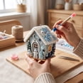 thumbnail image 5 of Eagokdc Halloween DIY Diamond Art Kits Wooden House Shaped Pearl Painting Kits for Adults, Home Decor Art Craft Kit Upgraded Beads Craft for Holiday Family Activity, 5 of 5