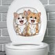 thumbnail image 4 of 29*29CM 3 piezas Pareja Gato 3D Autoadhesivo Tapa de Inodoro Pegatinas Divertidas Pvc Impermeable Asiento de Inodoro Pegatinas Para Tapa Pegatinas de Pared, 4 of 5