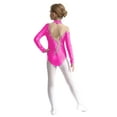 thumbnail image 2 of Xnihocha Kids Girls Shiny Rhinestone Dance Bodysuit Gymnastic Leotard Tank Ballet Unitard Activewear Hot Pink 14, 2 of 7