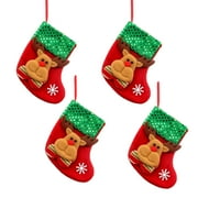 TELOLY Stockings,Holiday Surprise and Joy Christmas Stocking,Family Holiday Decoration Christmas Decoration,Sequins 16*13cm