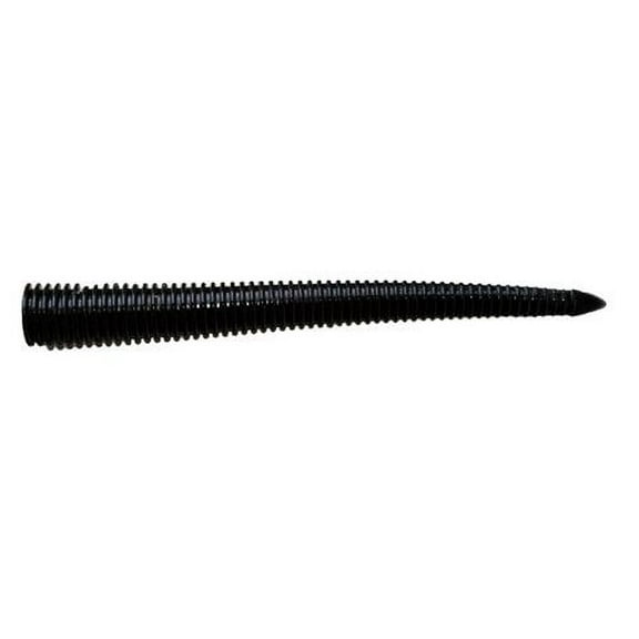 Gambler Eel Ribbed Single Tail Soft Plastic Trailer (Black, 10 inch)