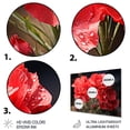 thumbnail image 3 of Designart "Carnations landscape IV" Floral Metal Art Living Room, 3 of 5