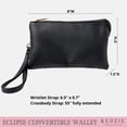 thumbnail image 5 of Kedzie Eclipse Convertible Wallet Crossbody Bag in Vegan Leather, Black (Women's), 5 of 9