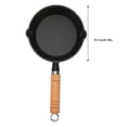 thumbnail image 4 of BIMZUC Cast Iron Frying Pan – 16x3 cm, Stain‑Resistant, Quick‑Heat, Oil‑Free Cooking, Easy‑Clean, Durable Skillet with Wooden Handle, 4 of 7