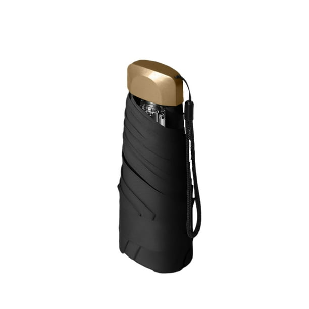 Paraguas de lluvia Advancent Dulce regalo mano de obra Cápsula multicolor diseño plegable Negro