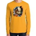 thumbnail image 1 of Mens Big Chief Dream-Catcher Long Sleeve Tee Shirt, 2XL Gold, 1 of 4