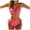 Hot Pink, variant on Women's Sexy 2 Piece Bikini Set U-Wire High Cut Cheeky Bathing Suit Tie Sides Ribbed Textured Swimsuits 2026 (Hot Pink, L)