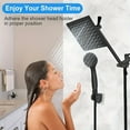 thumbnail image 6 of 8"/10"/12" High Pressure Rainfall Shower Head & Handheld Showerhead Combo With 11" Extension Arm, Anti-leak Shower Head With Holder/Hose, 6 of 11