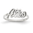 thumbnail image 3 of Solid 10k White Gold Laser Name Ring Band Size 5.5, 3 of 6